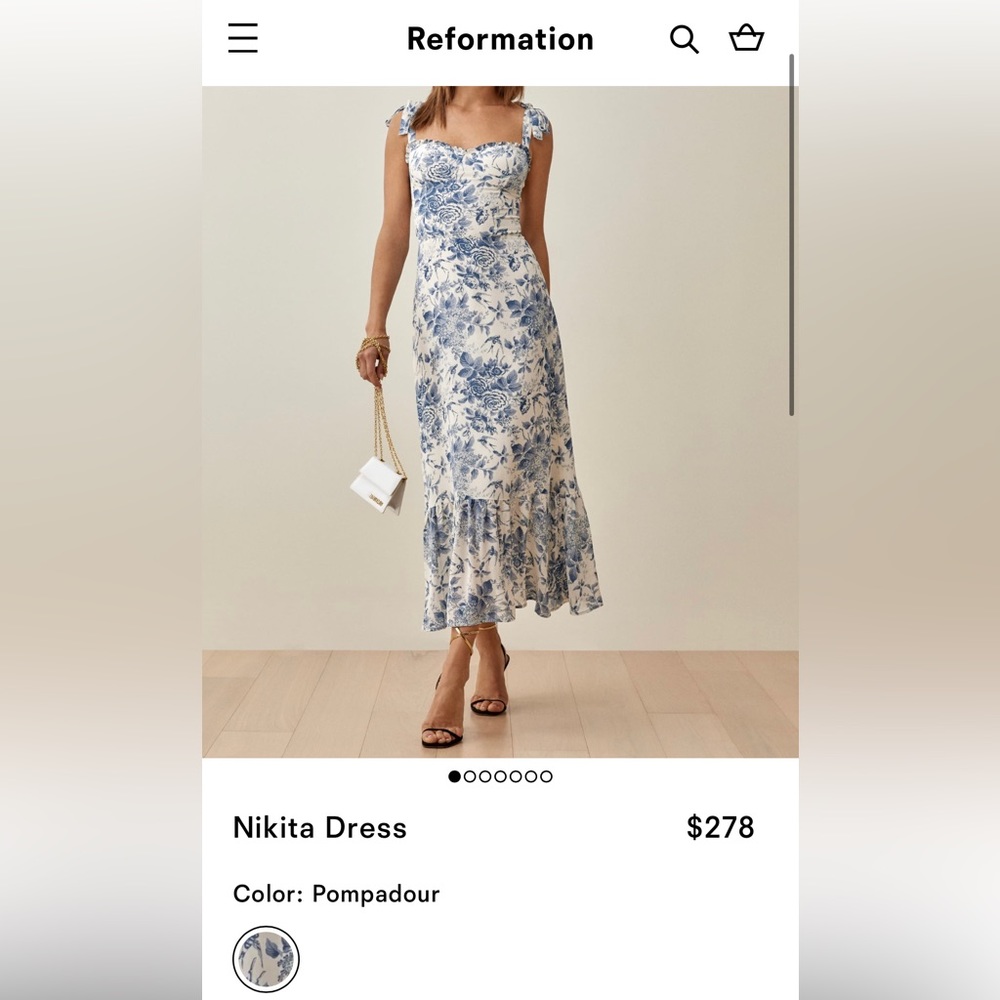 Reformation Nikita dress, pompadour